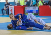 Emilly Freitas, atleta do Flamengo, em ação durante o Campeonato Inter Regional de Judô