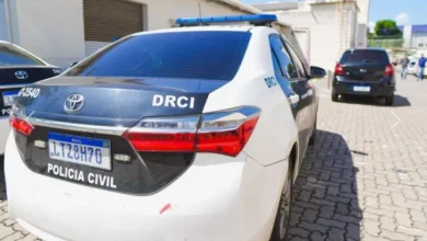 Viatura da DRCI durante a Operação "Breaking Bad", em Itaguaí