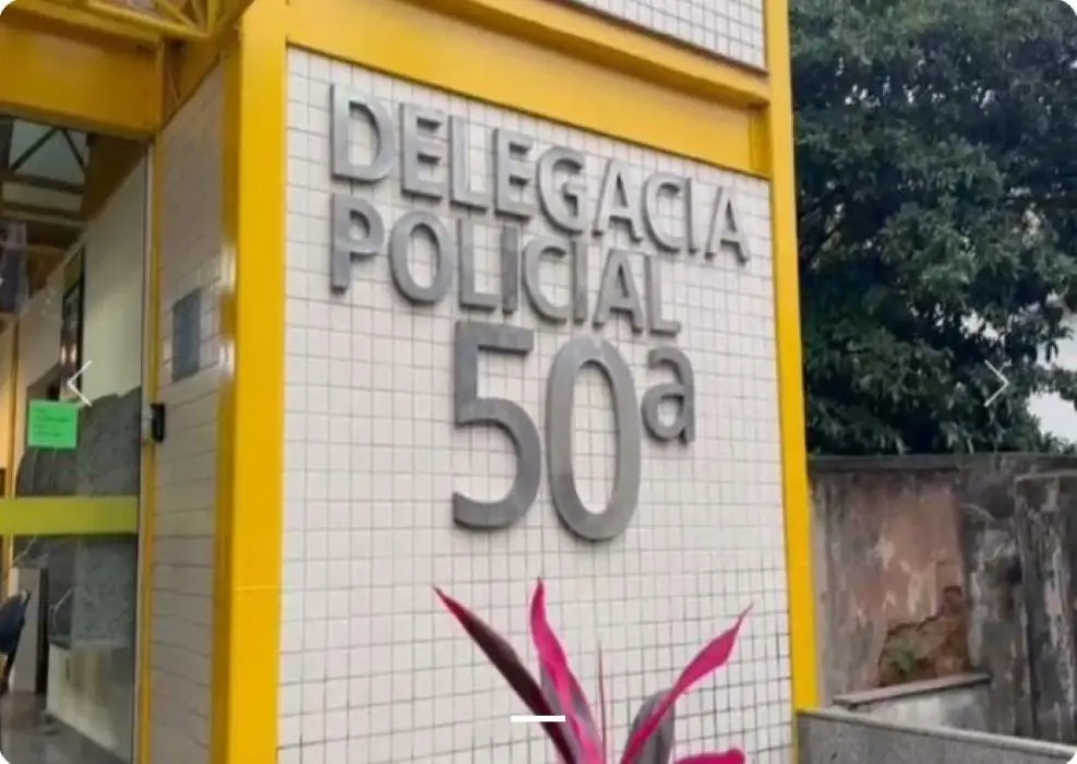 Fachada da 50ª Delegacia de Polícia, em Itaguaí