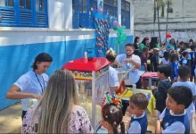 Alunos da Escola Diogo Martins participam das atividades do projeto