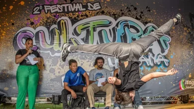 dançarino durante o festival de cultura urbana