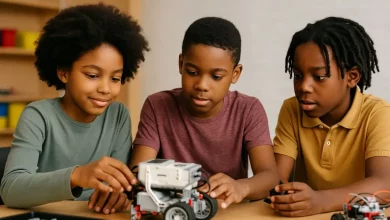 Alunos participam de oficina de robótica