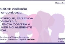 Capa da cartilha “Erro 404: Violência Não Encontrada”, lançada pela OAB-RJ, que orienta sobre