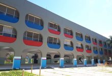 Fachada do CIEP Brizolão 294, localizado Praia do Saco