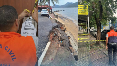 Defesa Civil de Itaguaí realiza interdições em Itaguaí após fortes chuvas (FOTOS: REPRODUÇÃO).