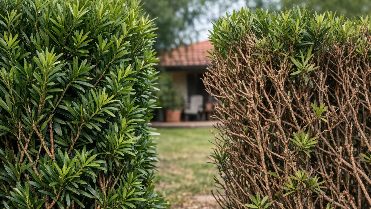 Podocarpo em cercas vivas 5 erros de espaçamento que deformam o resultado