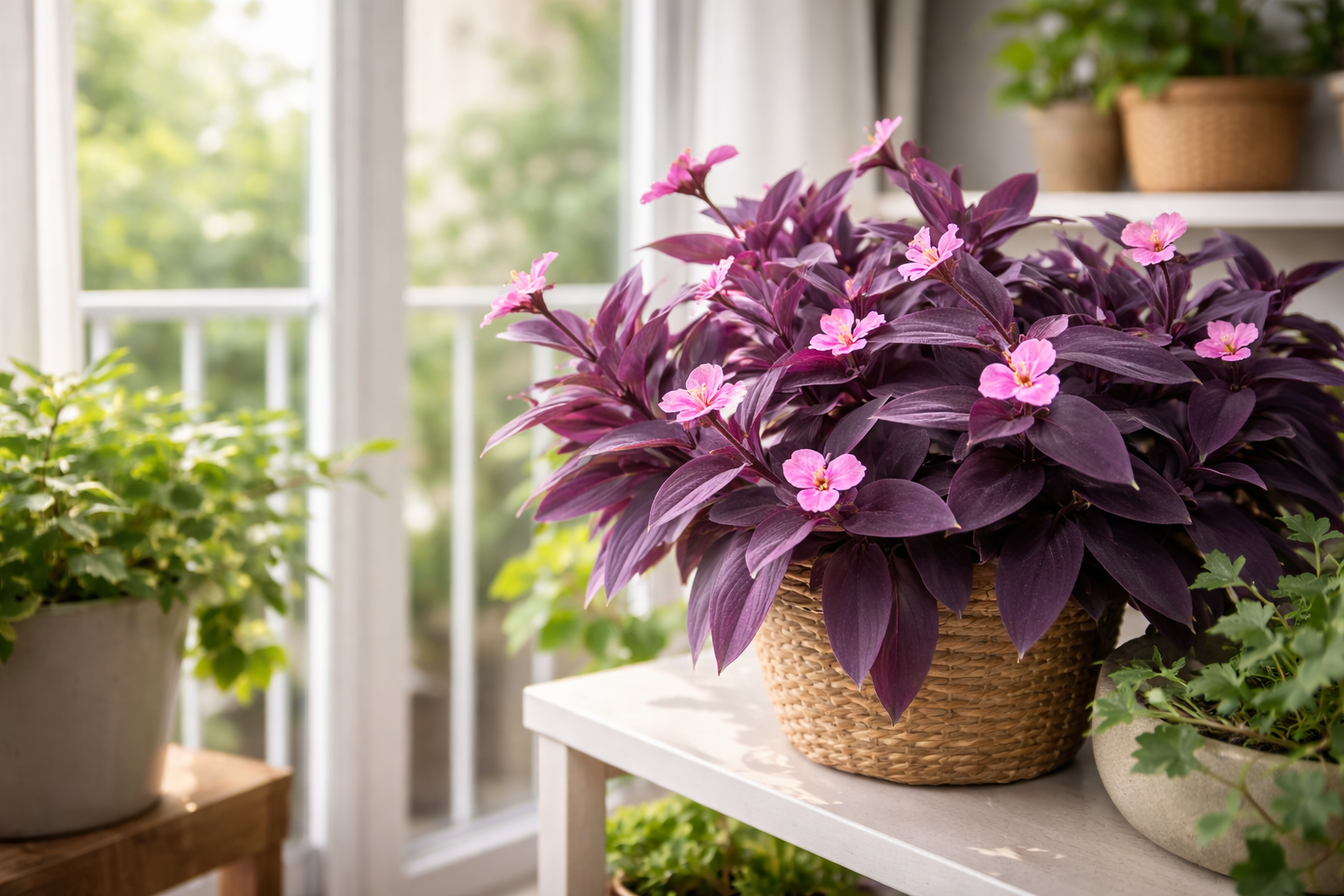 3 posições estratégicas que mantêm o lírio-roxo florido mesmo em varandas fechadas