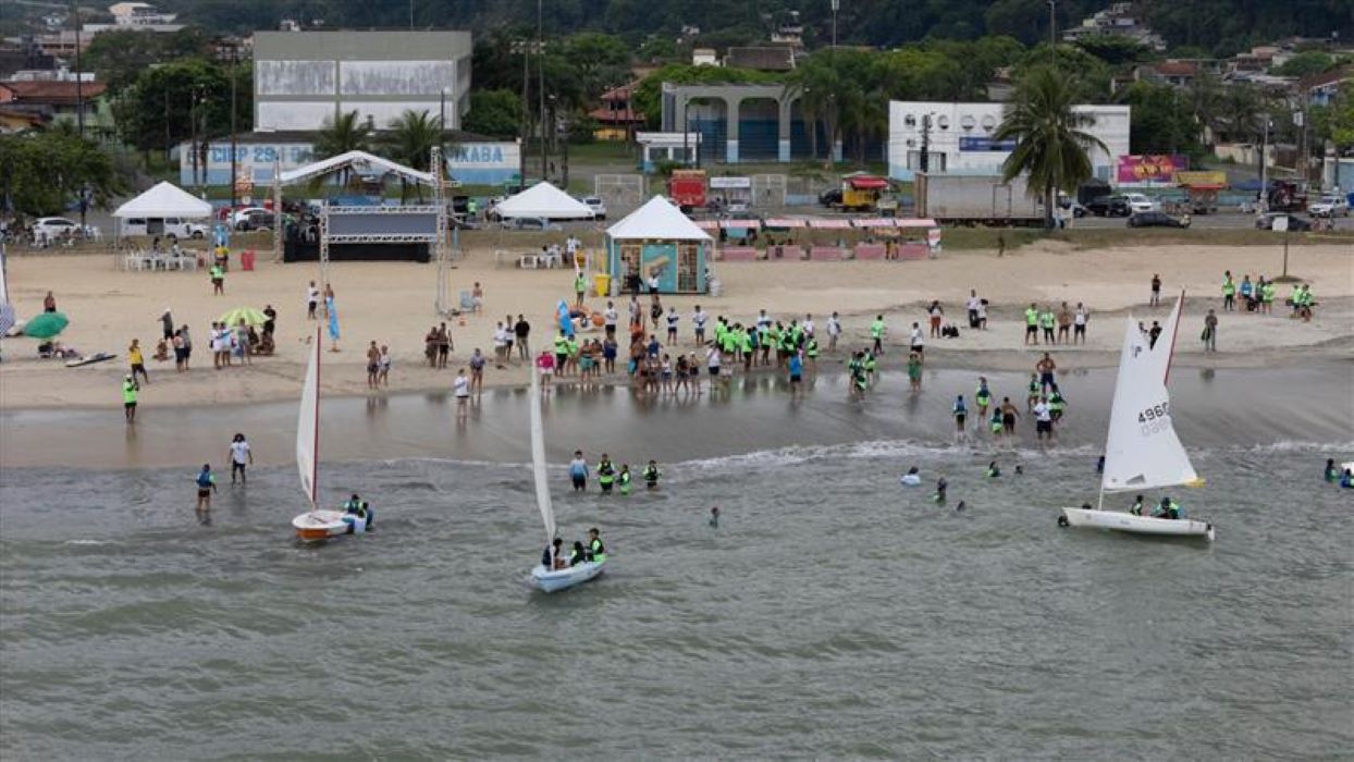 Vista aérea do Festival Náutico de Mangaratiba 2025