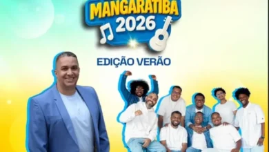 Arte de apresentações de Waguinho e do grupo Marcados