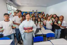 Escola intercultural de Itaguaí recebeu visita da cônsul-geral do Japão na última segunda (23).