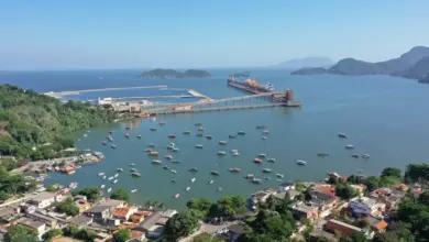 Foto panorâmica da Baía de Sepetiba