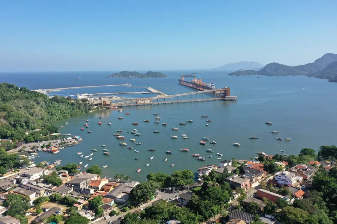 Foto panorâmica da Baía de Sepetiba