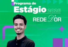 Estudante num flyer que divulga Programa de Estágio da Rede D'Or