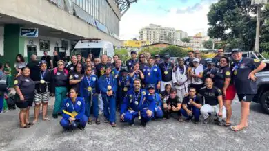 Equipe de jiu-jitsu inclusivo se fez presente no evento.