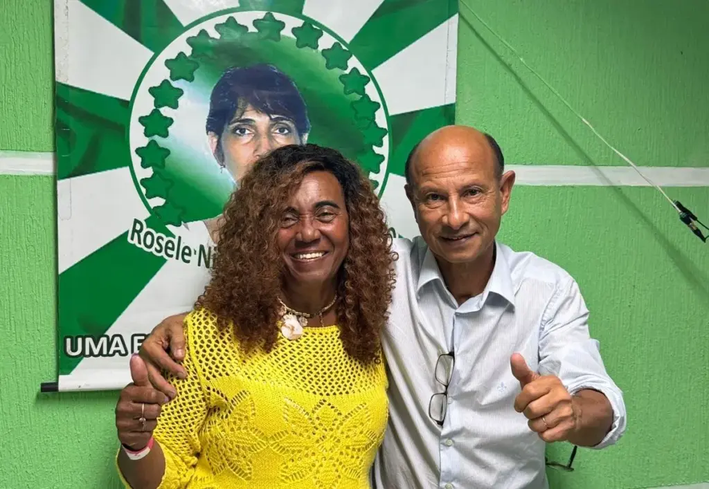 O presidente Zezo ao lado de Wilma Martins