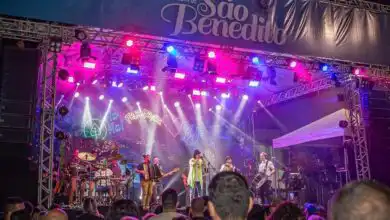 Show de Xande de Pilares encerra a programação da Festa de São Benedito, em Coroa Grande, reunindo grande público em noite de celebração e música.