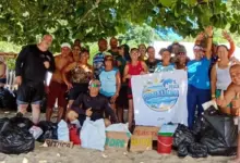 Voluntários participaram da 3ª edição do mutirão Praia Limpa