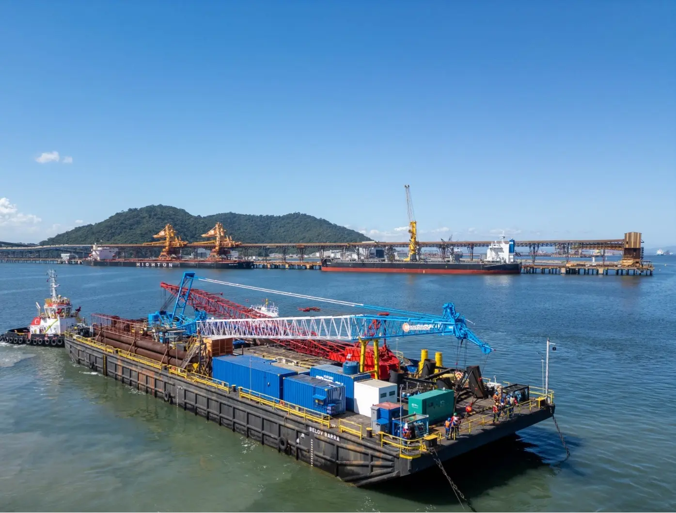Foto panorâmica de uma balsa