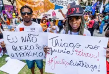Protesto contra violência policial