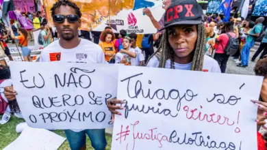 Protesto contra violência policial