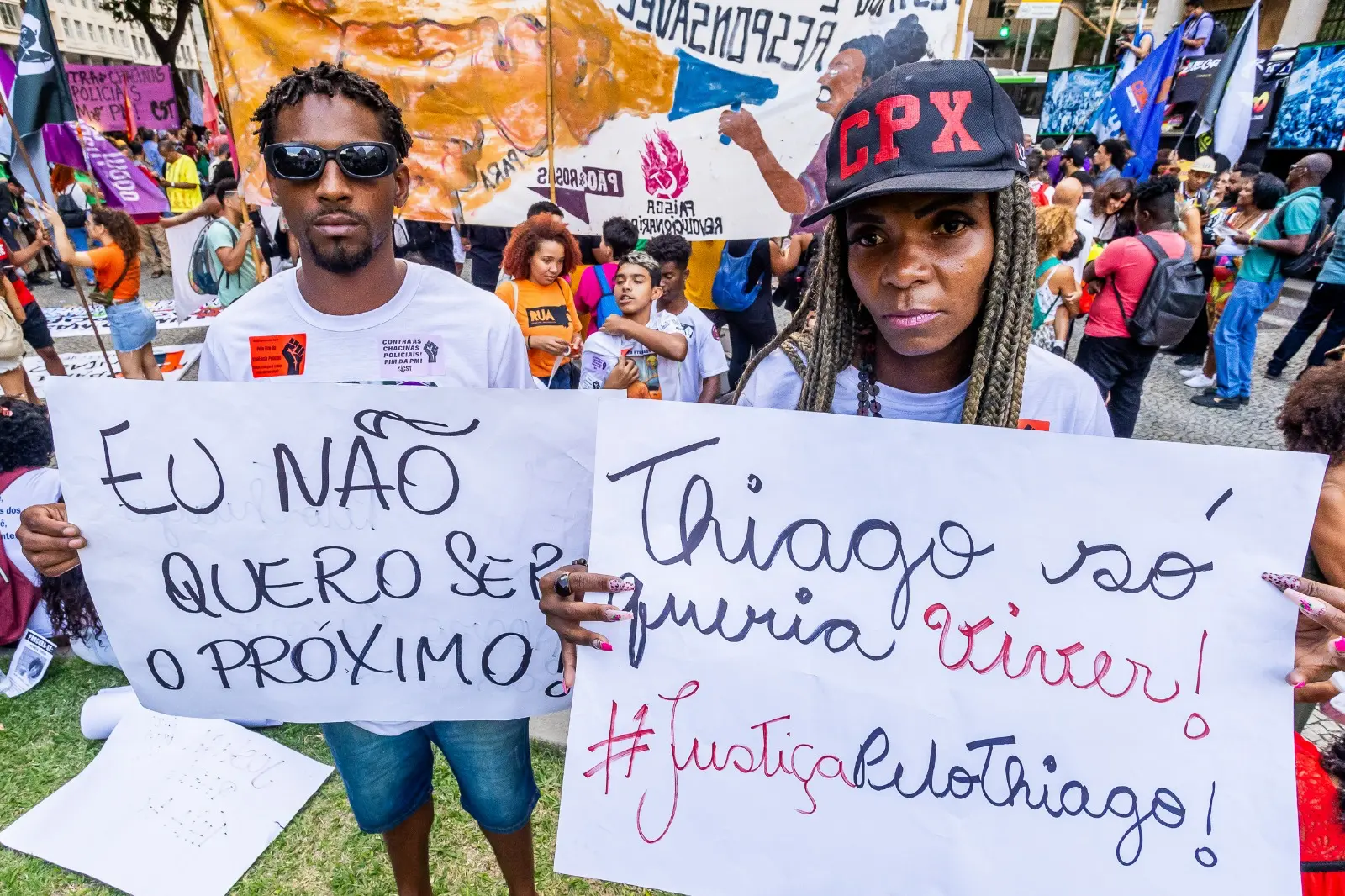 Protesto contra violência policial