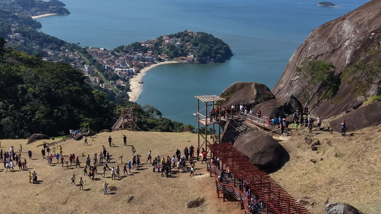 Vista aérea do Parque Municipal Pedra do Urubu