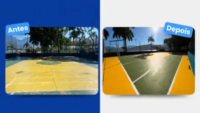 Arte da quadra poliesportiva