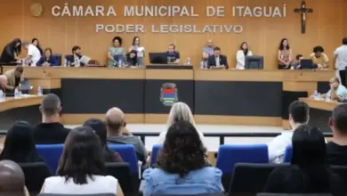 Plenário da Câmara de Itaguaí durante uma sessão