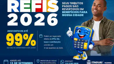 Prefeitura de Itaguaí prorroga o prazo do REFIS 2026 até 15 de setembro, com descontos de até 99% em multas e juros para regularização de débitos municipais.