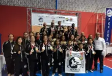 A equipe do Instituto Gonçalves celebra o título de Campeã Estadual de Kung-fu Wushu 2026