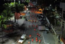 Vista aérea da 1ª Run Night Muriqui