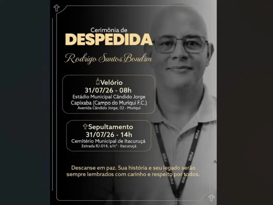 Arte com imagem do Rodrigo Bondim