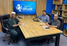Presença no Podcast Atual: Ivanir dos Santos, que é candidato a deputado federal, conversou com Marcelo Godinho e Renato Reis (FOTO NATALIA NATALINO)