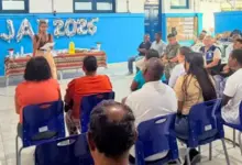 Cerimônia de boas-vindas na Escola da Ilha da Marambaia