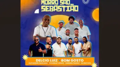 Arte com as atrações da festa
