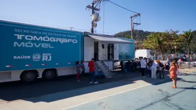 Unidade Móvel estacionado em Itacuruçá