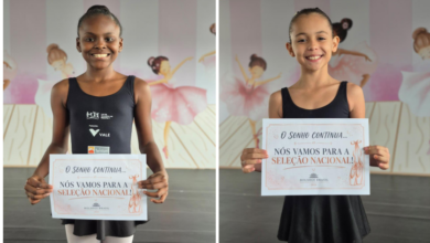 Maria Hellena Torres de Melo, de 9 anos, e Sofia Batista Lage, de 10, avançaram para a etapa nacional da seleção do Bolshoi.