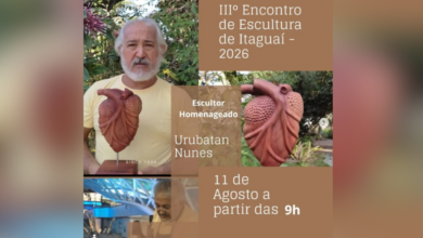 O escultor Urubatan Oliveira Nunes será o homenageado da terceira edição do Encontro de Escultura de Itaguaí.