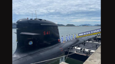 O submarino Humaitá (S41), construído em Itaguaí e sediado na Base da Ilha da Madeira, segue para a Argentina em sua primeira missão internacional.