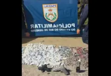 Material apreendido durante a operação do 24º BPM