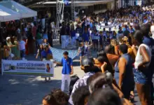 Alunos participaram do Desfile Cívico da Semana da Pátria, realizado na Praça Robert Simões