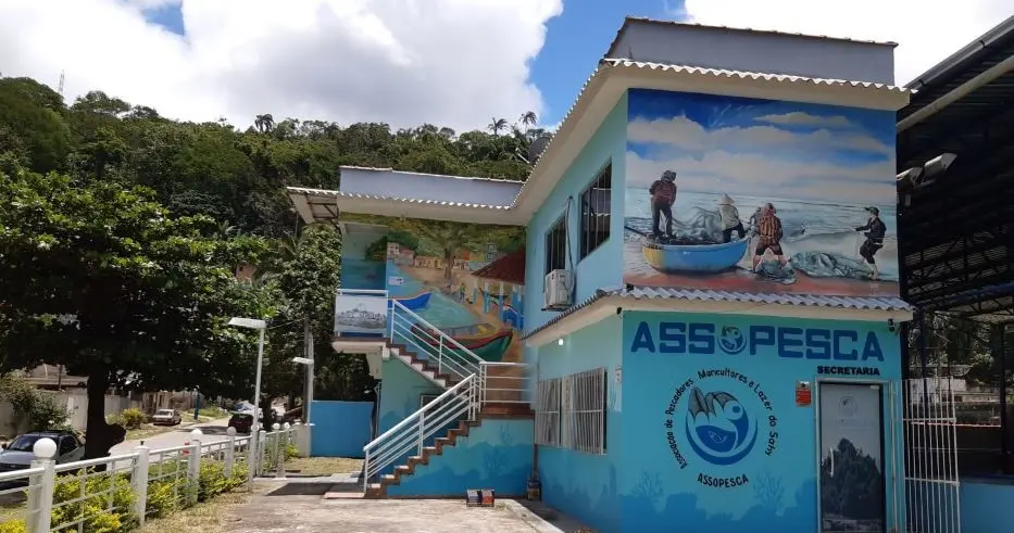Fachada da sede da Assopesca