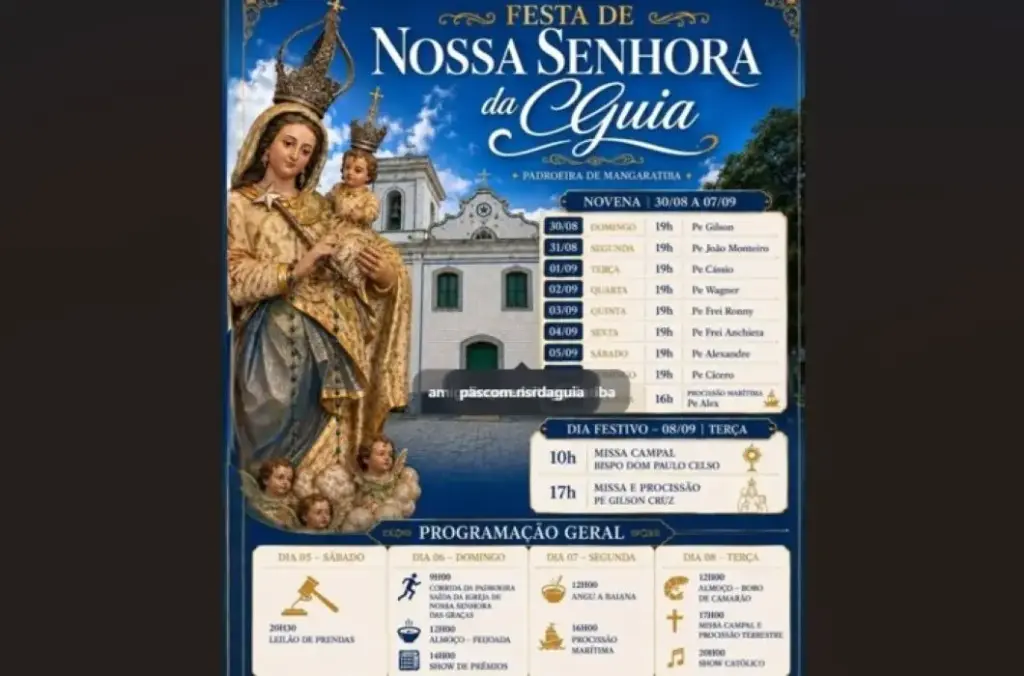 Arte da Programação religiosa da Festa de Nossa Senhora da Guia