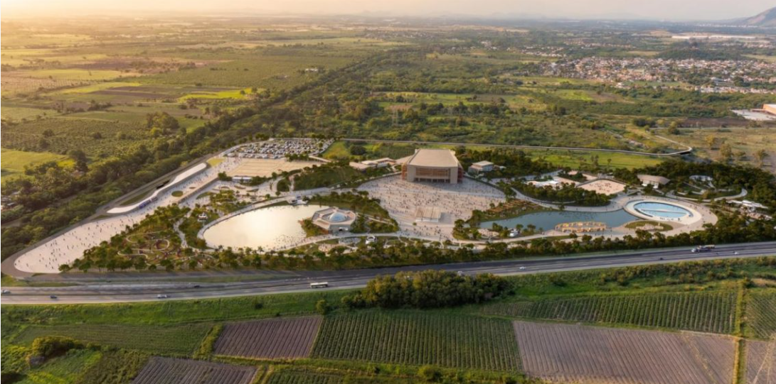 Projeto do Parque Terra Prometida prevê espaço religioso, equipamentos culturais e estruturas para receber grandes eventos em Santa Cruz.