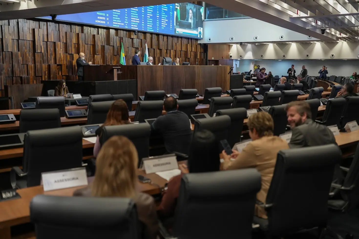 Plenário da Alerj durante sessão
