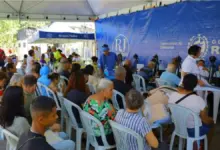 Moradores durante ação do programa