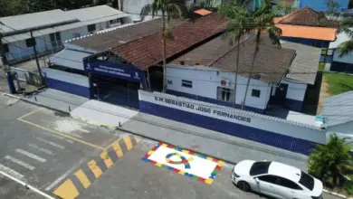 Vista aérea da Escola Municipal Sebastião José Fernandes