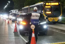 Fiscalização da Operação Lei Seca durante ação realizada no fim de semana no estado